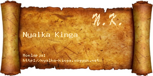 Nyalka Kinga névjegykártya